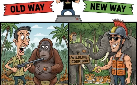 Orangutan Masuk Kebun Jangan Ditembak